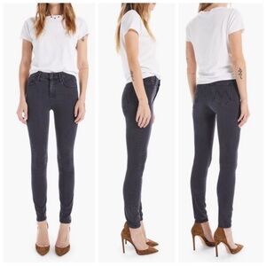 Mother High Waisted Looker Jeans Dancing In The Dark Faded Black Wash 27